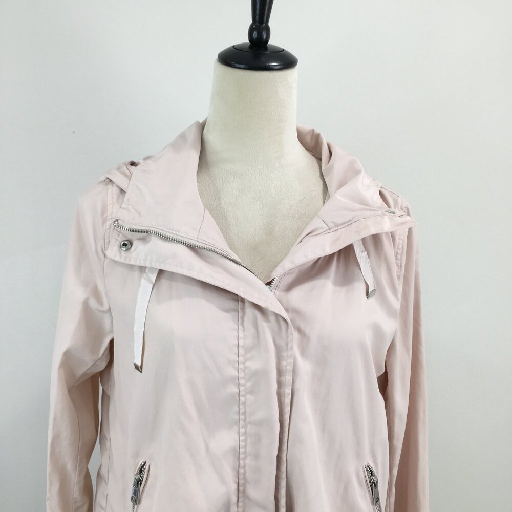 Zara Basic Light Pink Zip Pockets Drawstring Hem … - image 5